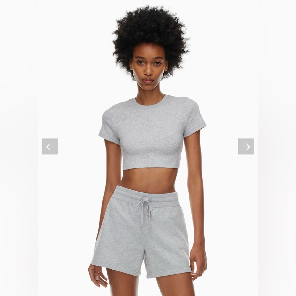 Aritzia Airy Terry Gray Shorts Sz S